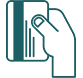 paying with a debit card icon